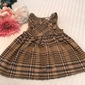 Nannette Brown Plaid Dress Size 18 Months Baby Girl